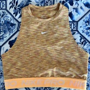 Nike Women's Multicolor Crop Top Orange size small